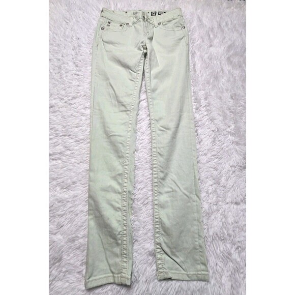 Miss Me Lime Green Embellished Low Rise Skinny Jeans Size 30x32 - Picture 2 of 16